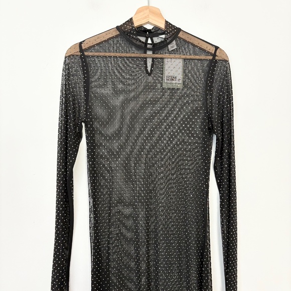 H&M rhinestone embellished sheer maxi dress - Picture 6 of 9